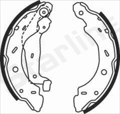 Starline BC 07750 - Комплект тормозных колодок, барабанные autosila-amz.com