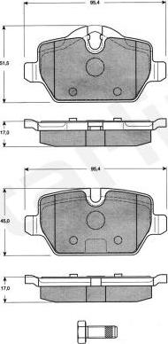 Starline BD S835P - Тормозные колодки, дисковые, комплект autosila-amz.com