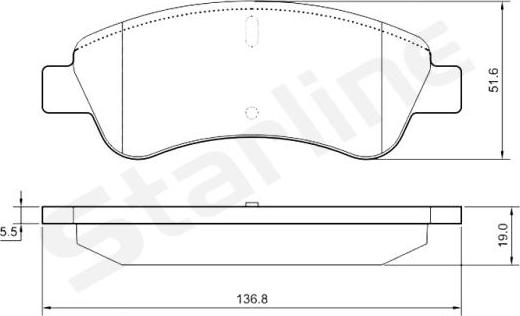 Starline BD S842P - Тормозные колодки, дисковые, комплект autosila-amz.com