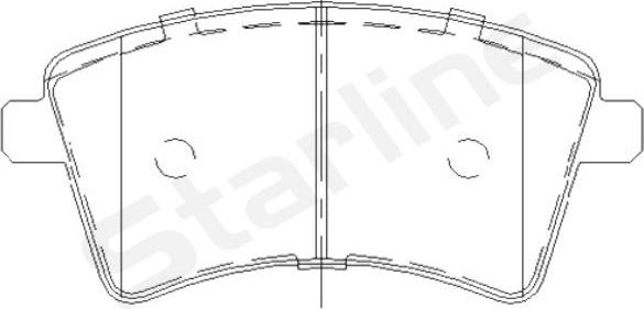 Starline BD S857P - Тормозные колодки, дисковые, комплект autosila-amz.com