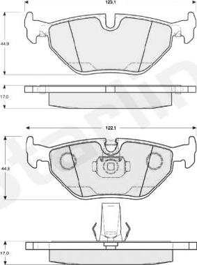 Starline BD S819P - Тормозные колодки, дисковые, комплект autosila-amz.com