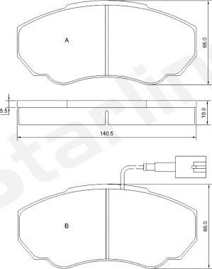 Starline BD S839P - Тормозные колодки, дисковые, комплект autosila-amz.com