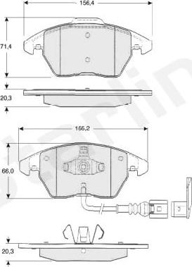 Starline BD S833P - Тормозные колодки, дисковые, комплект autosila-amz.com