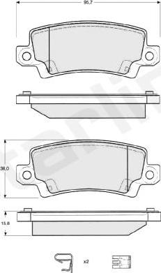 Starline BD S327 - Тормозные колодки, дисковые, комплект autosila-amz.com