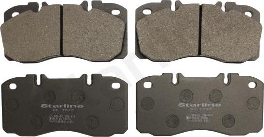 Starline BD T022 - Тормозные колодки, дисковые, комплект autosila-amz.com