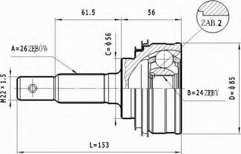 Statim C.583 - Шарнирный комплект, ШРУС, приводной вал autosila-amz.com