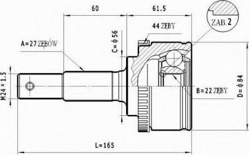 Statim C.520 - Шарнирный комплект, ШРУС, приводной вал autosila-amz.com