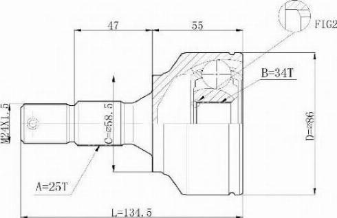 Statim C.106 - Шарнирный комплект, ШРУС, приводной вал autosila-amz.com