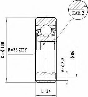 Statim CW.045 - Шарнирный комплект, ШРУС, приводной вал autosila-amz.com