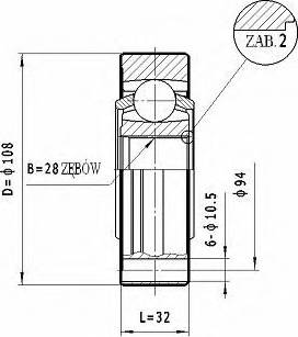 Statim CW.041 - Шарнирный комплект, ШРУС, приводной вал autosila-amz.com