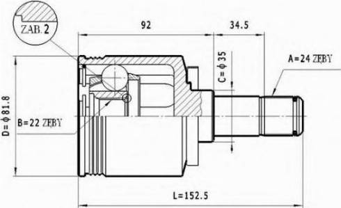 Statim CW.034 - Шарнирный комплект, ШРУС, приводной вал autosila-amz.com