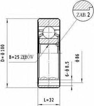 Statim CW.038 - Шарнирный комплект, ШРУС, приводной вал autosila-amz.com