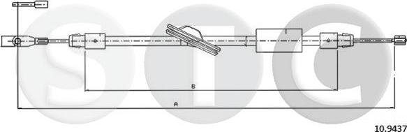 STC T480976 - Тросик, cтояночный тормоз autosila-amz.com