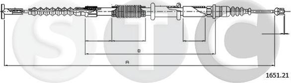 STC T480482 - Тросик, cтояночный тормоз autosila-amz.com