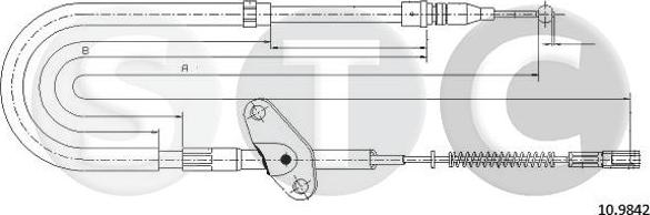 STC T481016 - Тросик, cтояночный тормоз autosila-amz.com