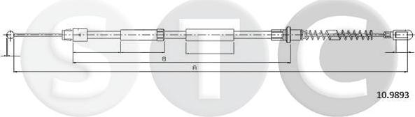 STC T481021 - Тросик, cтояночный тормоз autosila-amz.com