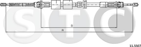 STC T481800 - Тросик, cтояночный тормоз autosila-amz.com