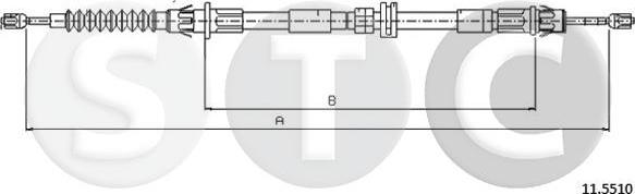 STC T481801 - Тросик, cтояночный тормоз autosila-amz.com