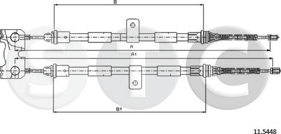 STC T481812 - Тросик, cтояночный тормоз autosila-amz.com