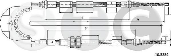 STC T481794 - Тросик, cтояночный тормоз autosila-amz.com