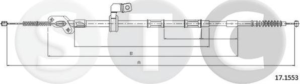 STC T483517 - Тросик, cтояночный тормоз autosila-amz.com