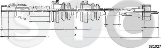 STC T483653 - Тросик спидометра autosila-amz.com