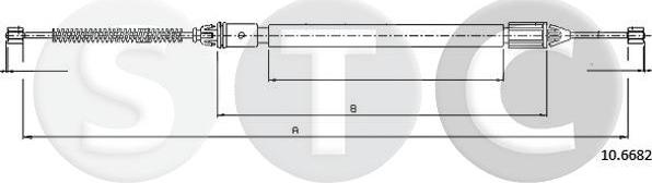 STC T483071 - Тросик, cтояночный тормоз autosila-amz.com