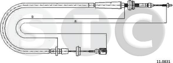 STC T483832 - Тросик газа autosila-amz.com