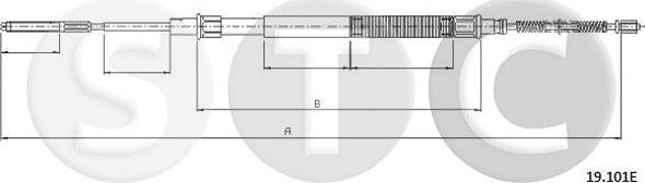 STC T483246 - Тросик, cтояночный тормоз autosila-amz.com