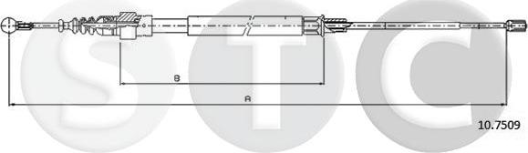 STC T483746 - Тросик, cтояночный тормоз autosila-amz.com