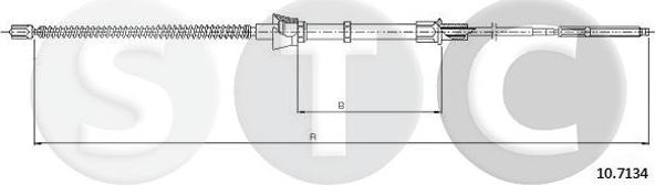 STC T483736 - Тросик, cтояночный тормоз autosila-amz.com