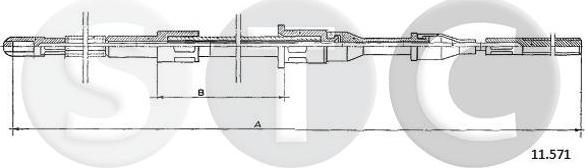 STC T482465 - Тросик, cтояночный тормоз autosila-amz.com