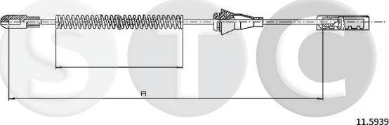 STC T482545 - Тросик, cтояночный тормоз autosila-amz.com