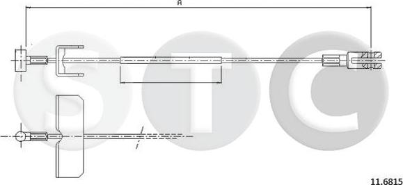 STC T482556 - Тросик, cтояночный тормоз autosila-amz.com