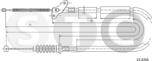 STC T482019 - Тросик, cтояночный тормоз autosila-amz.com