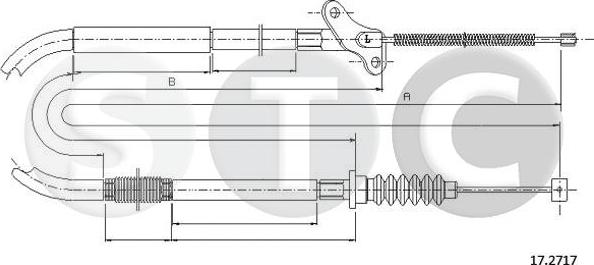 STC T482020 - Тросик, cтояночный тормоз autosila-amz.com