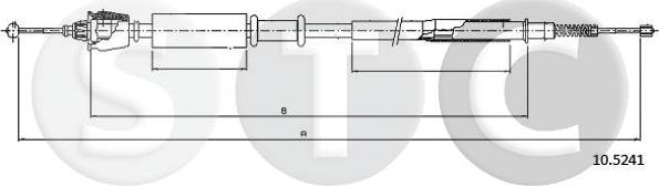 STC T482179 - Тросик, cтояночный тормоз autosila-amz.com