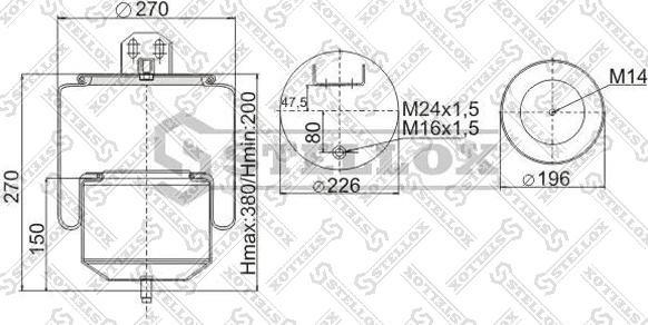 Stellox 90-78041-SX - Кожух пневматической рессоры autosila-amz.com