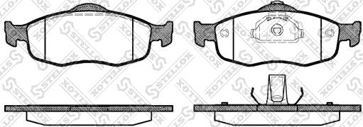 Stellox 443 000-SX - Тормозные колодки, дисковые, комплект autosila-amz.com