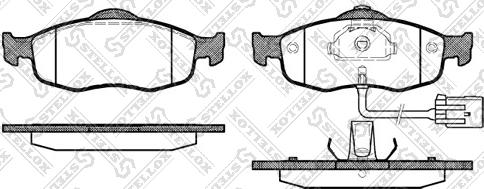 Stellox 443 002B-SX - Тормозные колодки, дисковые, комплект autosila-amz.com