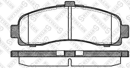 Stellox 442 010B-SX - Тормозные колодки, дисковые, комплект autosila-amz.com