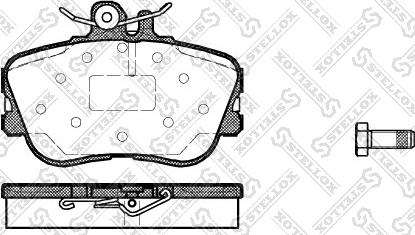 Stellox 456 000B-SX - Тормозные колодки, дисковые, комплект autosila-amz.com