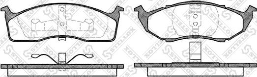 Stellox 458 020B-SX - Тормозные колодки, дисковые, комплект autosila-amz.com