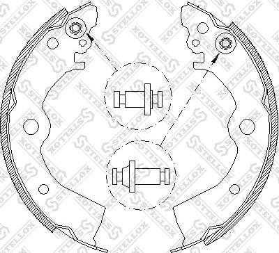 Stellox 404 100-SX - Комплект тормозных колодок, барабанные autosila-amz.com