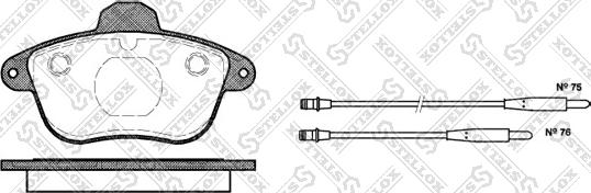 Stellox 412 004B-SX - Тормозные колодки, дисковые, комплект autosila-amz.com