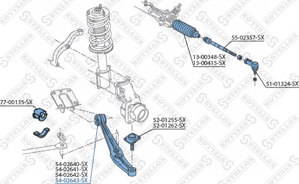 Stellox 54-02643-SX - Рычаг подвески колеса autosila-amz.com