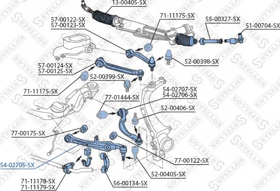 Stellox 54-02705-SX - Рычаг подвески колеса autosila-amz.com