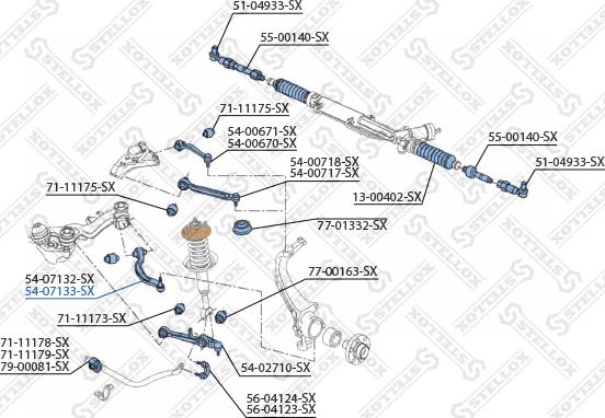 Stellox 54-07133-SX - Рычаг подвески колеса autosila-amz.com