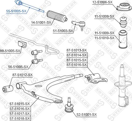 Stellox 55-51005-SX - Осевой шарнир, рулевая тяга autosila-amz.com