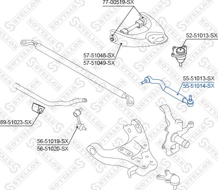 Stellox 55-51014-SX - Осевой шарнир, рулевая тяга autosila-amz.com